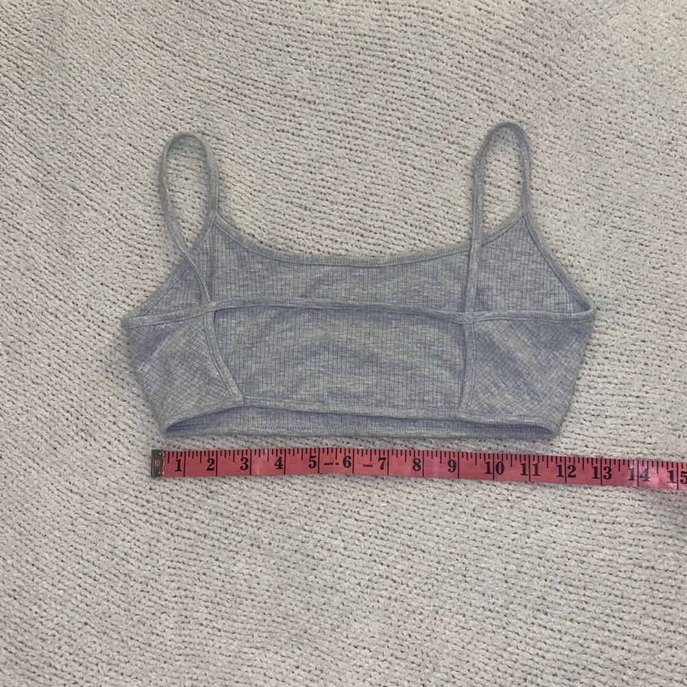 Garage Gray Ribbed Cage-back Micro-cami - Picture 3 of 4